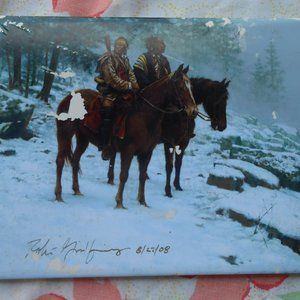 native american indian back splash 8" x 6"